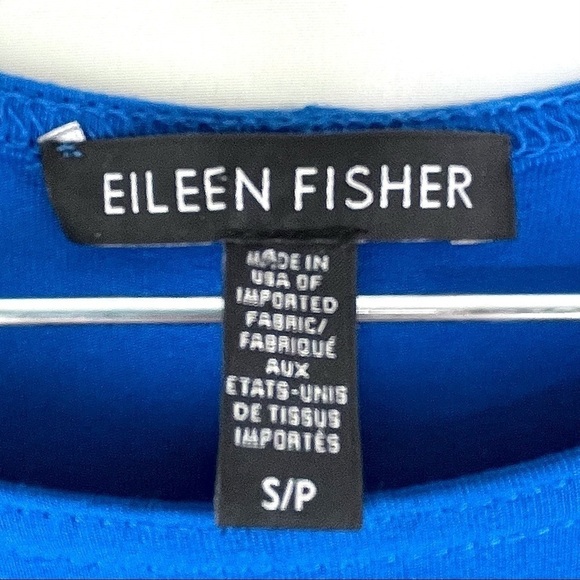 EILEEN FISHER Blue Dress Tunic Viscose Jersey Stretch Pockets Sz S - Picture 6 of 6